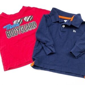 The Children's Place tee & Old Navy collared shirt